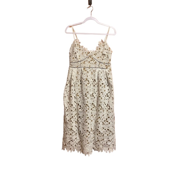 Sans Souci White Lace Dress | Size Large | Midi/Maxi Length - Picture 1 of 4